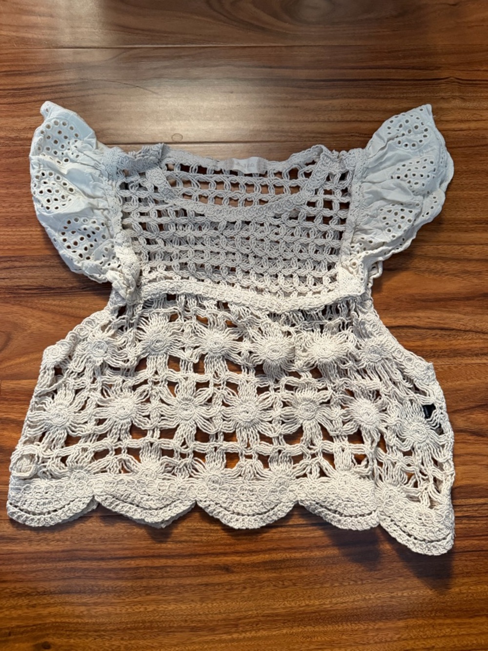 Handcrafted White Crochet Women’s Top